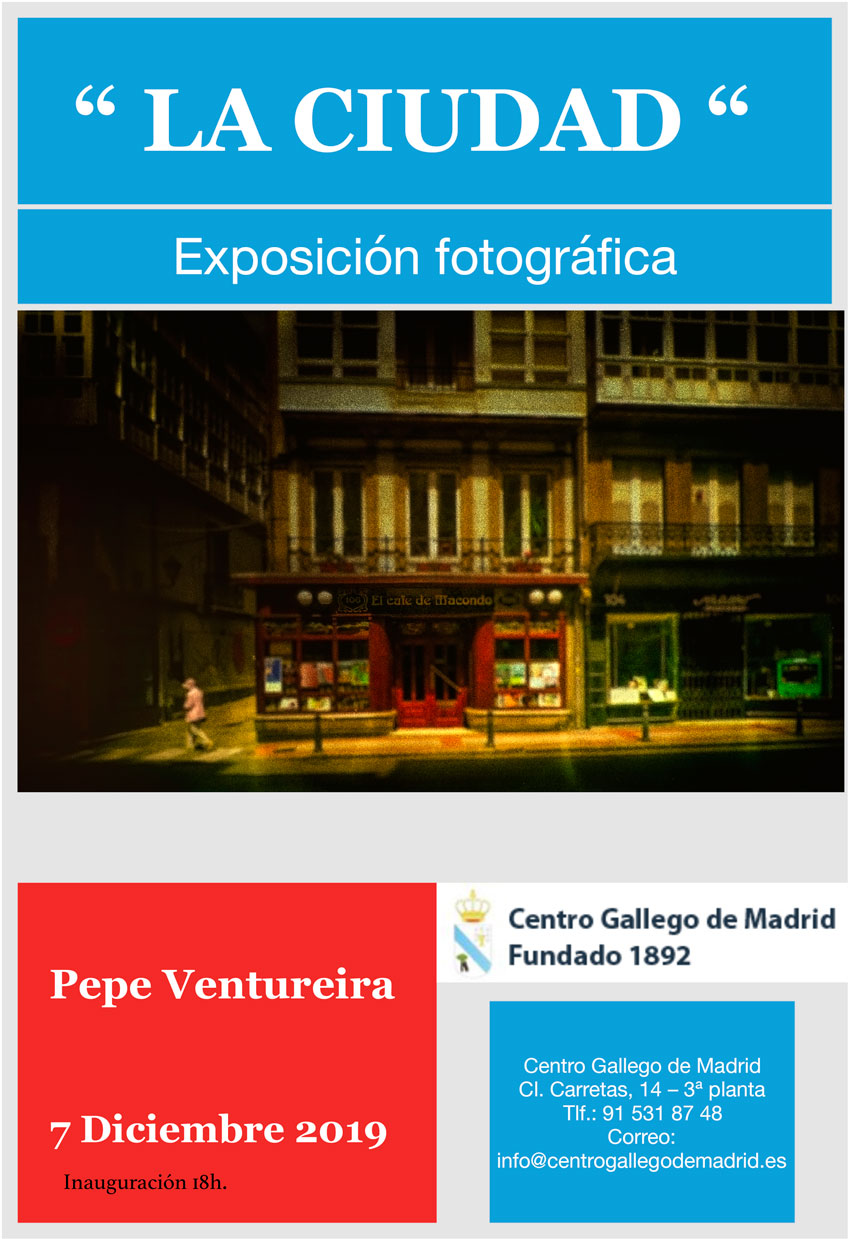Exposición fotográfica de Pepe Ventureira en el Centro Gallego de Madrid